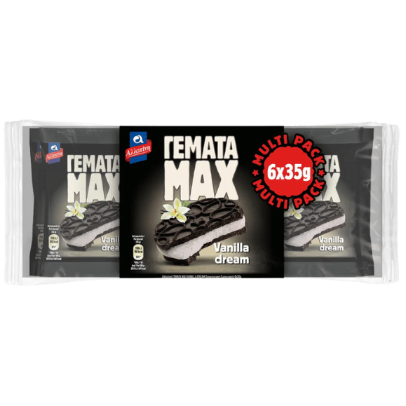 Vanille-Kekse Max (6x35g) Allatini von Allatini bei Araxxon - Hochwertiges griechisches Produkt. Vanille-Kekse Max (6x35g) Allatini από Allatini στο Araxxon - Αυθεντικό ελληνικό προϊόν.